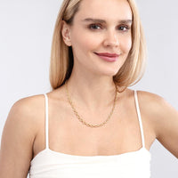 Olas d'Oro - 14K Yellow Gold Teardrop Link Chain Bracelet - 7.50" Length