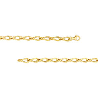 Olas d'Oro - 14K Yellow Gold Teardrop Link Chain Bracelet - 7.50" Length