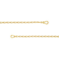 Olas d'Oro - 14K Yellow Gold Teardrop Link Lariat Necklace with Push Lock Closure - 20.02 Grams