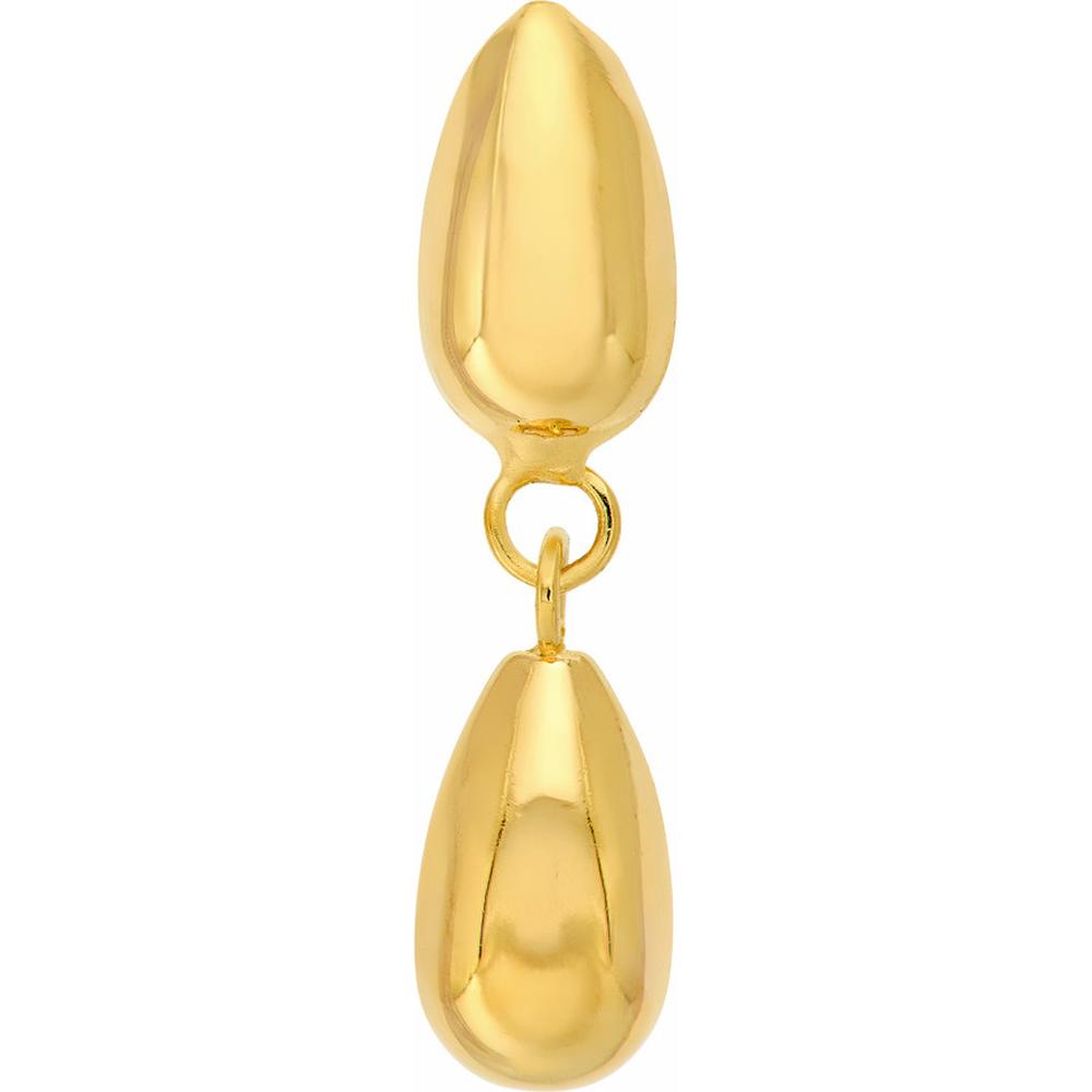 Olas d'Oro - 14K Yellow Gold Teardrop Small Dangle Earrings - 1.08 Grams Total Weight