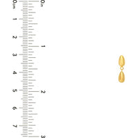 Olas d'Oro - 14K Yellow Gold Teardrop Small Dangle Earrings - 1.08 Grams Total Weight