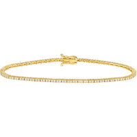 Olas d'Oro - 14K Yellow Gold Tennis Bracelet with Brilliant Diamonds - 1.18 Carat Total Diamond Weight