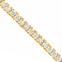 Olas d'Oro - 14K Yellow Gold Tennis Bracelet with Brilliant Diamonds - 1.18 Carat Total Diamond Weight
