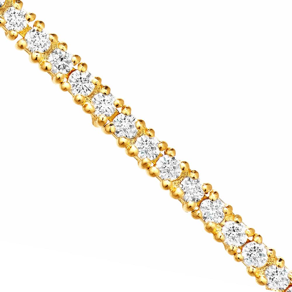 Olas d'Oro - 14K Yellow Gold Tennis Bracelet with Brilliant Diamonds - 1.18 Carat Total Diamond Weight