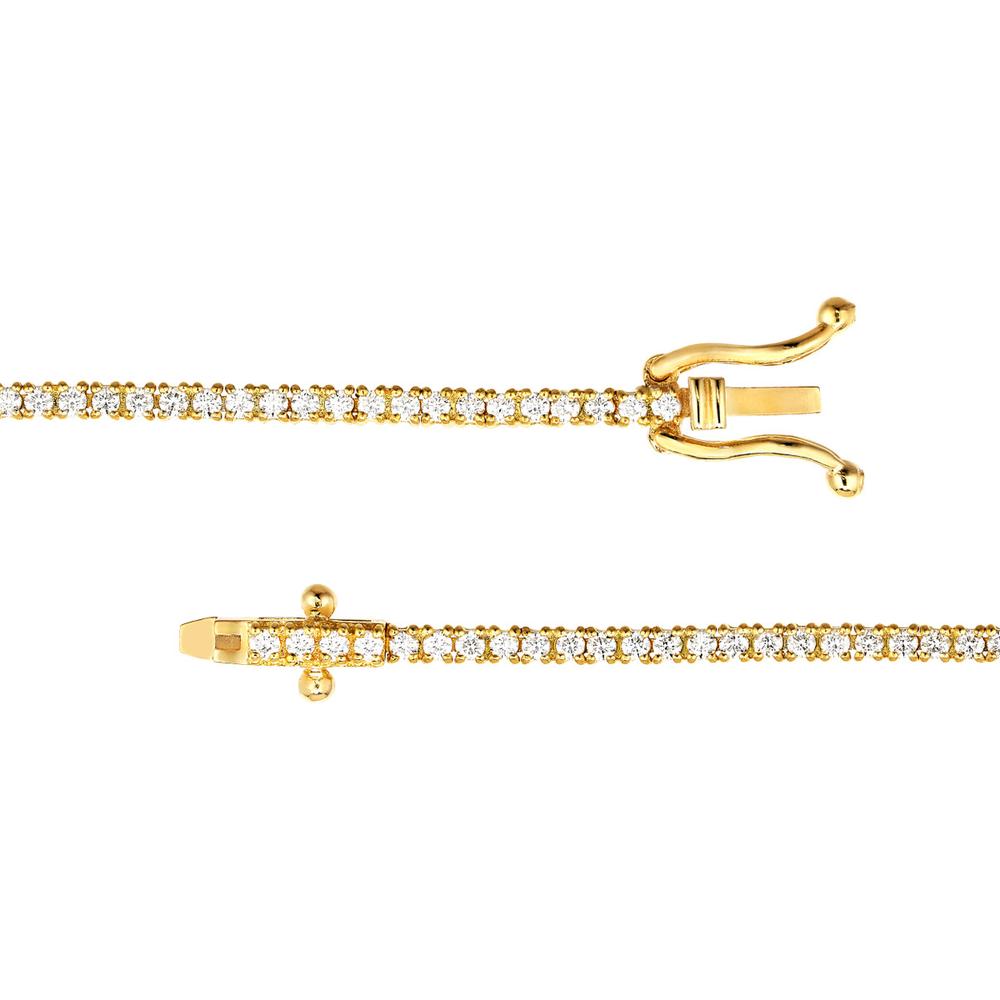 Olas d'Oro - 14K Yellow Gold Tennis Bracelet with Brilliant Diamonds - 1.18 Carat Total Diamond Weight