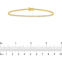 Olas d'Oro - 14K Yellow Gold Tennis Bracelet with Brilliant Diamonds - 1.18 Carat Total Diamond Weight