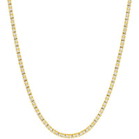 Olas d'Oro - 14K Yellow Gold Tennis Necklace with 3.0 Carat Total Diamond Weight