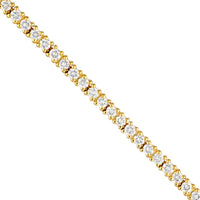 Olas d'Oro - 14K Yellow Gold Tennis Necklace with 3.0 Carat Total Diamond Weight