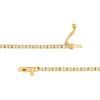 Olas d'Oro - 14K Yellow Gold Tennis Necklace with 3.0 Carat Total Diamond Weight