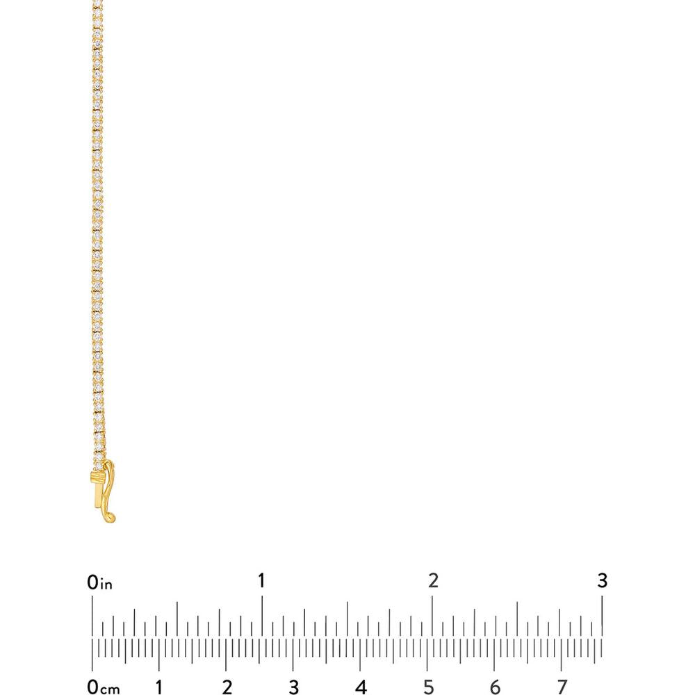 Olas d'Oro - 14K Yellow Gold Tennis Necklace with 3.0 Carat Total Diamond Weight