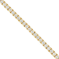 Olas d'Oro - 14K Yellow Gold Tennis Necklace with Round Diamonds - 4.5 Carat Total Diamond Weight