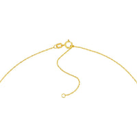 Olas d'Oro - 14K Yellow Gold Tennis Racket Pendant Necklace - Adjustable 2" Jump Ring