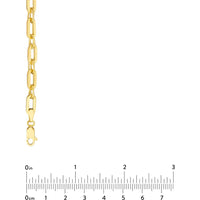 Olas d'Oro - 14K Yellow Gold Textured 2+1 Hollow Link Necklace with Lobster Clasp - 11.59 Grams