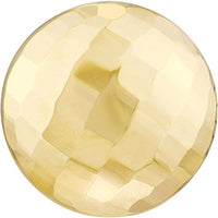 Olas d'Oro - 14K Yellow Gold Textured Button Stud Earrings - 1.40 Grams Total Weight