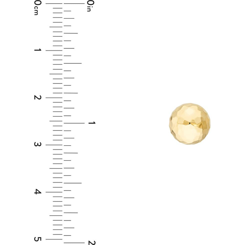Olas d'Oro - 14K Yellow Gold Textured Dome Stud Earrings - 1.50 Grams Total Weight
