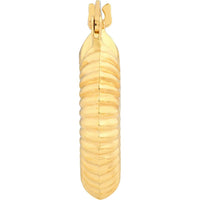 Olas d'Oro - 14K Yellow Gold Textured Round Hoop Earrings - 2.47 Grams Total Weight
