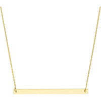 Olas d'Oro - 14K Yellow Gold Thin Bar Adjustable Pendant Necklace - 2.68 Grams Average Weight