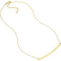 Olas d'Oro - 14K Yellow Gold Thin Curved Bar Adjustable Necklace