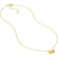 Olas d'Oro - 14K Yellow Gold Tied Bow Pendant Necklace with Adjustable Lobster Clasp