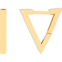 Olas d'Oro - 14K Yellow Gold Triangle Mini Hoop Earrings