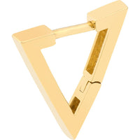Olas d'Oro - 14K Yellow Gold Triangle Mini Hoop Earrings