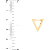 Olas d'Oro - 14K Yellow Gold Triangle Mini Hoop Earrings