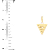Olas d'Oro - 14K Yellow Gold Triangle Pendant with 1.5pt Diamond Center