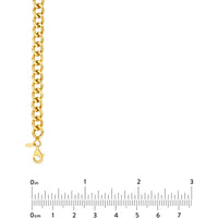 Olas d'Oro - 14K Yellow Gold Triangular Tube Curb Link Chain 18" Necklace - 8.9 Grams Total Weight