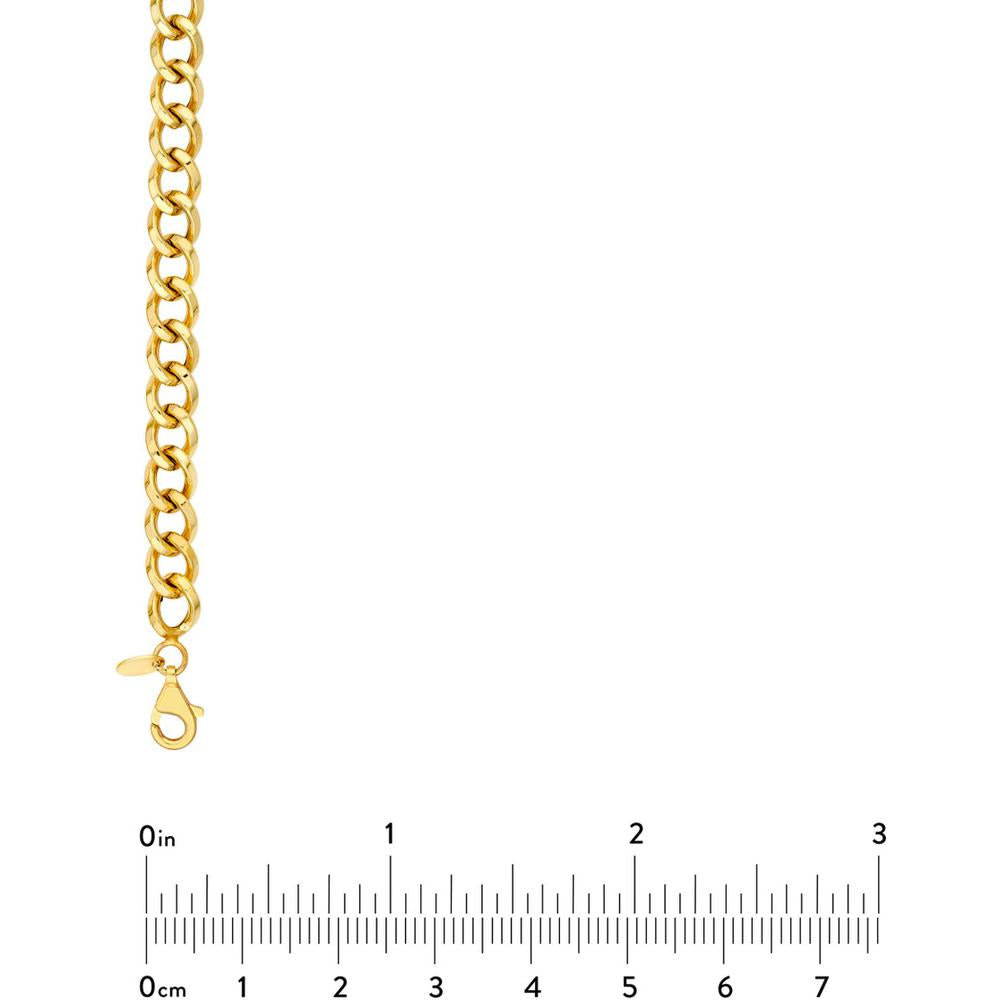 Olas d'Oro - 14K Yellow Gold Triangular Tube Curb Link Chain 18" Necklace - 8.9 Grams Total Weight