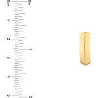 Olas d'Oro - 14K Yellow Gold Triangular Tube J Hoop Earrings - 1.70 Grams Total Weight