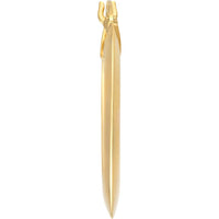 Olas d'Oro - 14K Yellow Gold Triangular Tube Round Hoop Earrings - 1.60 Grams