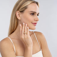 Olas d'Oro - 14K Yellow Gold Triple Bead Ring - Size 7