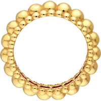 Olas d'Oro - 14K Yellow Gold Triple Bead Ring - Size 7