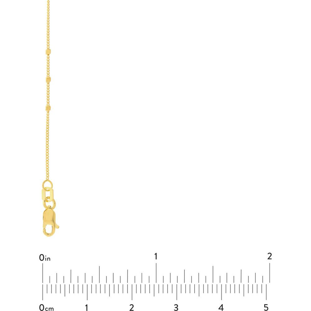 Olas d'Oro - 14K Yellow Gold Triple Bead Saturn Chain Necklace with Lobster Lock - 18"