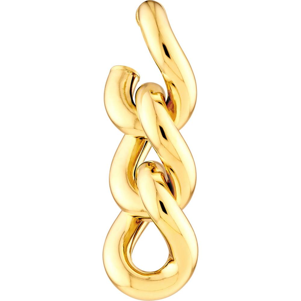 Olas d'Oro - 14K Yellow Gold Triple Curb Link Dangle Earrings - 3.80 Grams Total Weight