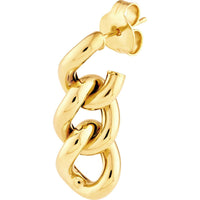 Olas d'Oro - 14K Yellow Gold Triple Curb Link Dangle Earrings - 3.80 Grams Total Weight