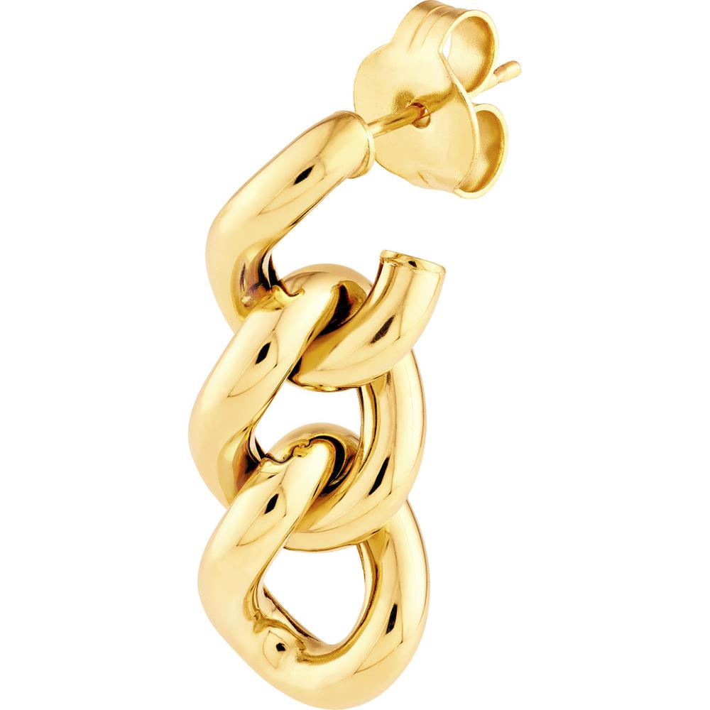 Olas d'Oro - 14K Yellow Gold Triple Curb Link Dangle Earrings - 3.80 Grams Total Weight