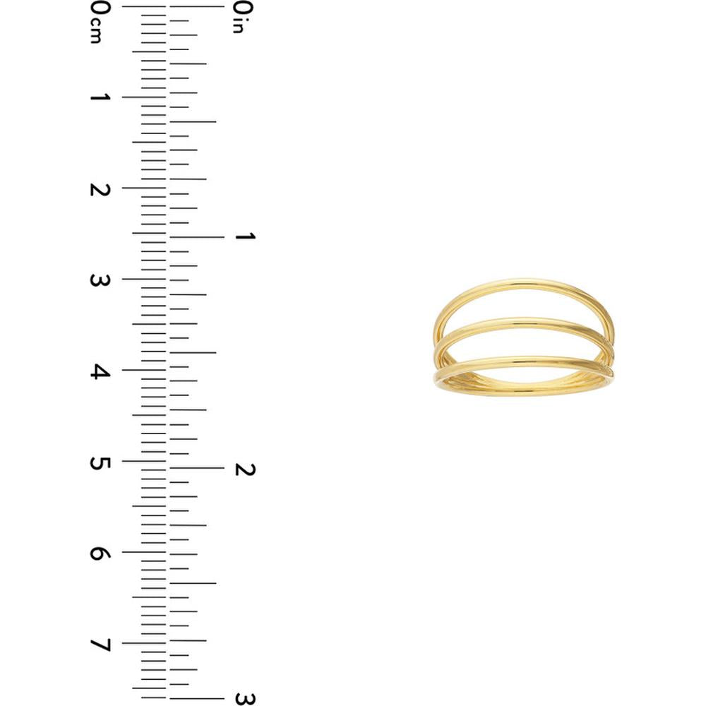 Olas d'Oro - 14K Yellow Gold Triple Domed Ring - Size 7