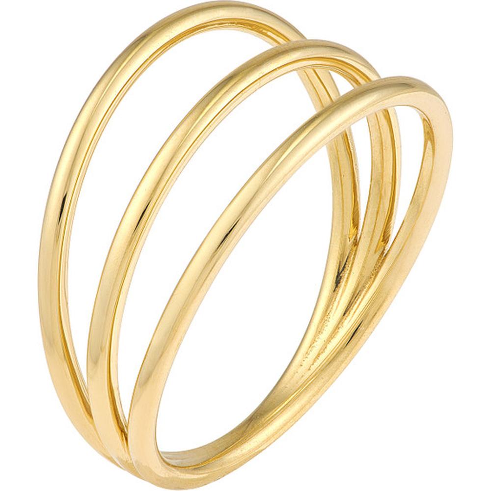 Olas d'Oro - 14K Yellow Gold Triple Domed Ring - Size 8