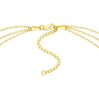 Olas d'Oro - 14K Yellow Gold Triple Graduated Box Link Necklace