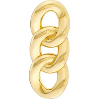 Olas d'Oro - 14K Yellow Gold Triple Link Post Earrings - 1.13 Grams Total Weight