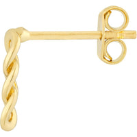 Olas d'Oro - 14K Yellow Gold Triple Link Post Earrings - 1.13 Grams Total Weight