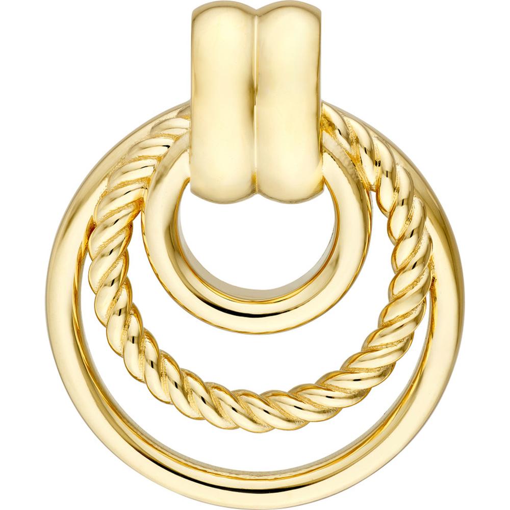 Olas d'Oro - 14K Yellow Gold Triple Rope Hoop Dangle Earrings