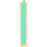 Olas d'Oro - 14K Yellow Gold Turquoise Enamel Baby Hoop Earrings with Snap-Lock Clasp