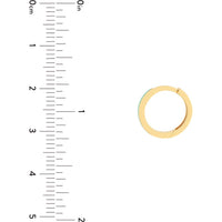 Olas d'Oro - 14K Yellow Gold Turquoise Enamel Baby Hoop Earrings with Snap-Lock Clasp