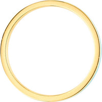 Olas d'Oro - 14K Yellow Gold Turquoise Enamel Band Ring - Size 8