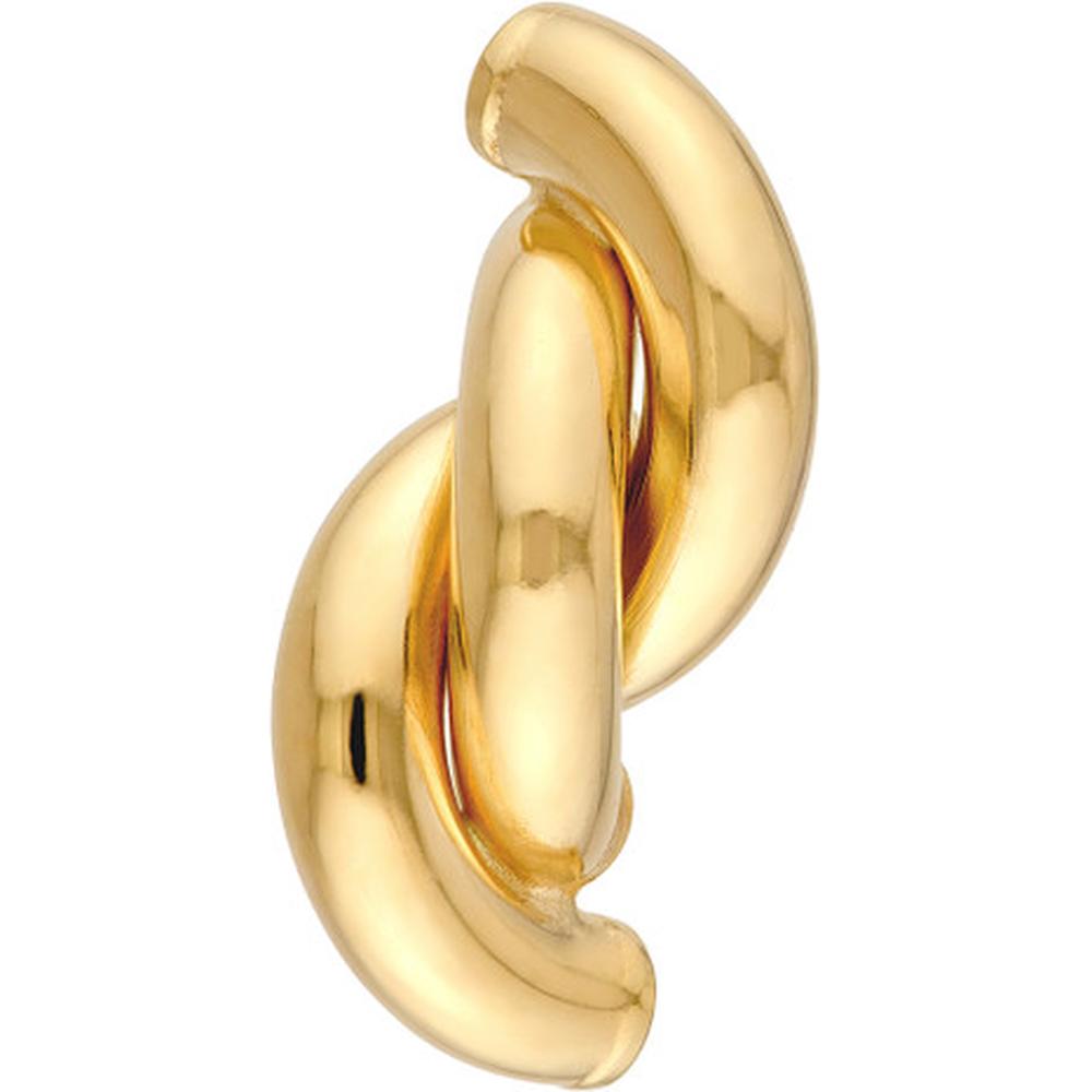 Olas d'Oro - 14K Yellow Gold Twist Tube Polished Stud Earrings - 1.10 Grams Total Weight