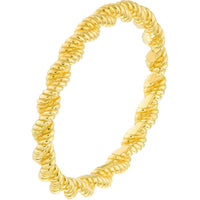 Olas d'Oro - 14K Yellow Gold Twisted Cable Pattern Ring Band Size 6