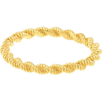 Olas d'Oro - 14K Yellow Gold Twisted Cable Pattern Ring Band Size 6