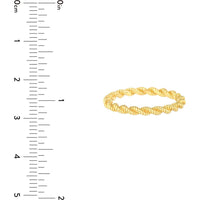 Olas d'Oro - 14K Yellow Gold Twisted Cable Pattern Ring Band Size 6
